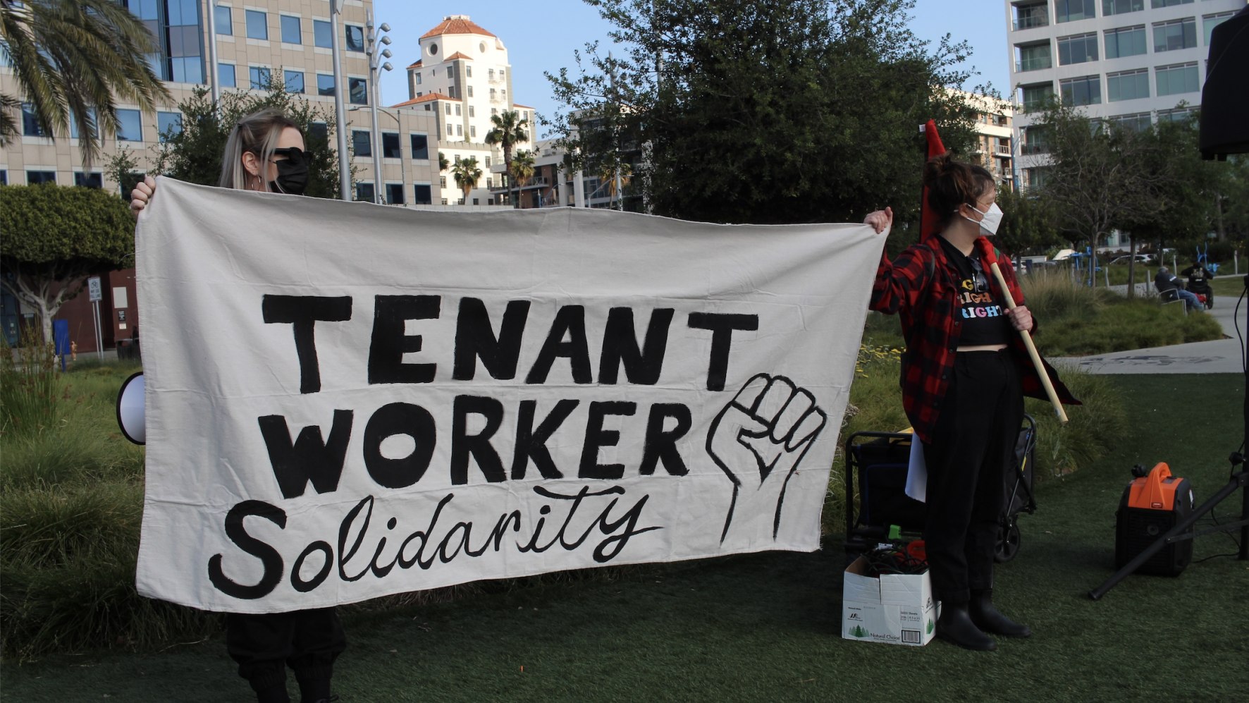 Calls for rent control and living wages take center stage at Long Beach May Day rally
